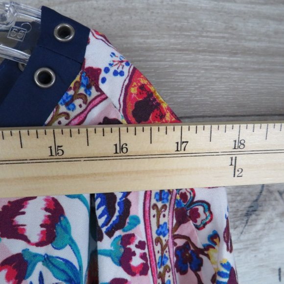 Nanette Lepore* Women's Short Sleeve V-Neck Front/Back BOHO Pullover Blouse~ XS - Picture 7 of 11